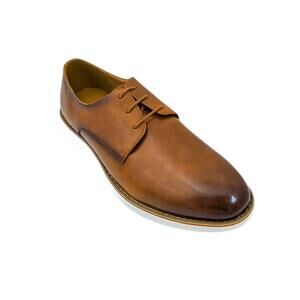 NEW ROYAL SHOES men's spencer leather derby shoes in camel